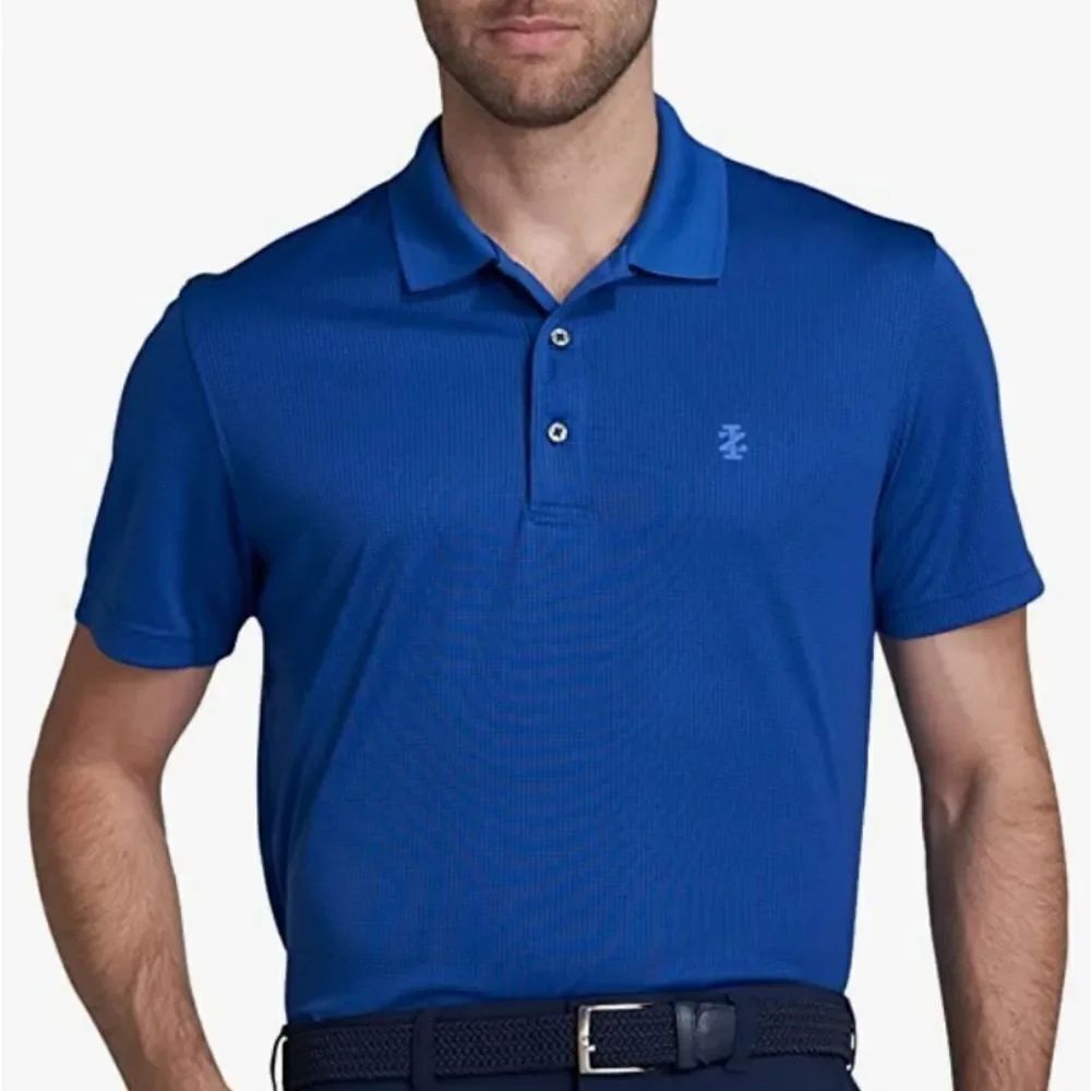 IZOD MEN'S GOLF COMFORT STRETCH 2-BUTTON PLACKET COLLAR POLOS SHIRT